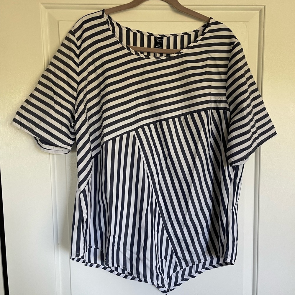 NWOT Emory Rose striped blouse